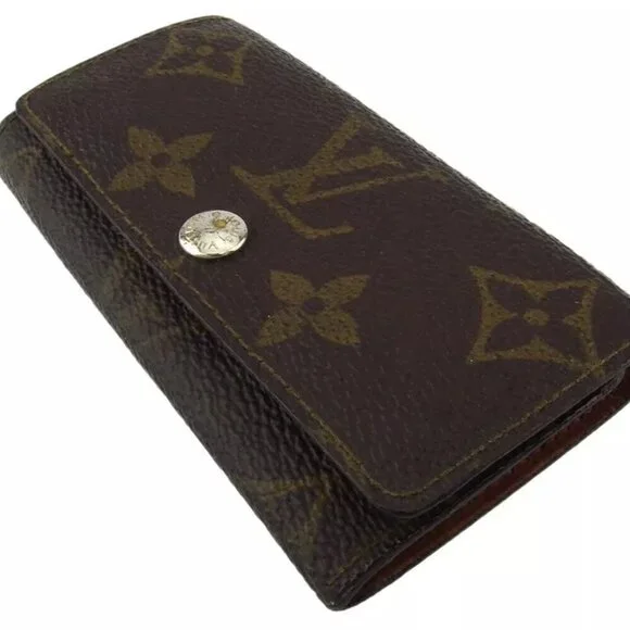 Louis Vuitton Key Case Monogram Beige Monogram Canvas Authentic Used B1140